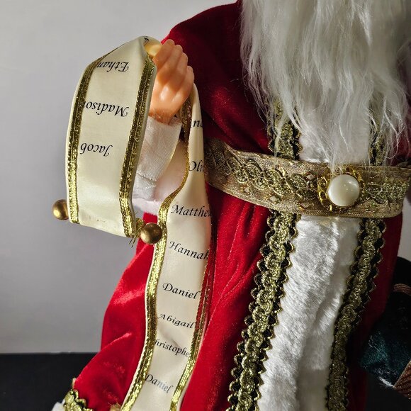 Windy Hill Collection 16" Standing Naughty Or Nice Name List Santa Claus - Picture 9 of 10